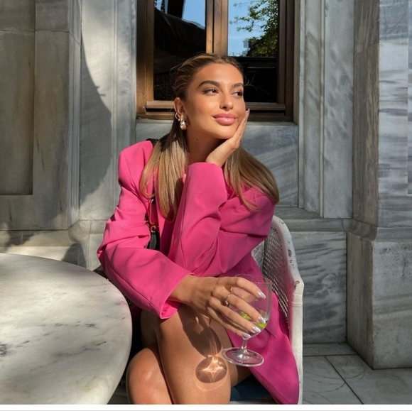 NWT ZARA Pink Blazer XS - Picture 9 of 16